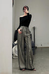 SWAYING/KNIT Crease Cocoon Wide Leg Pants SW22AW3B28 Grey PS51
